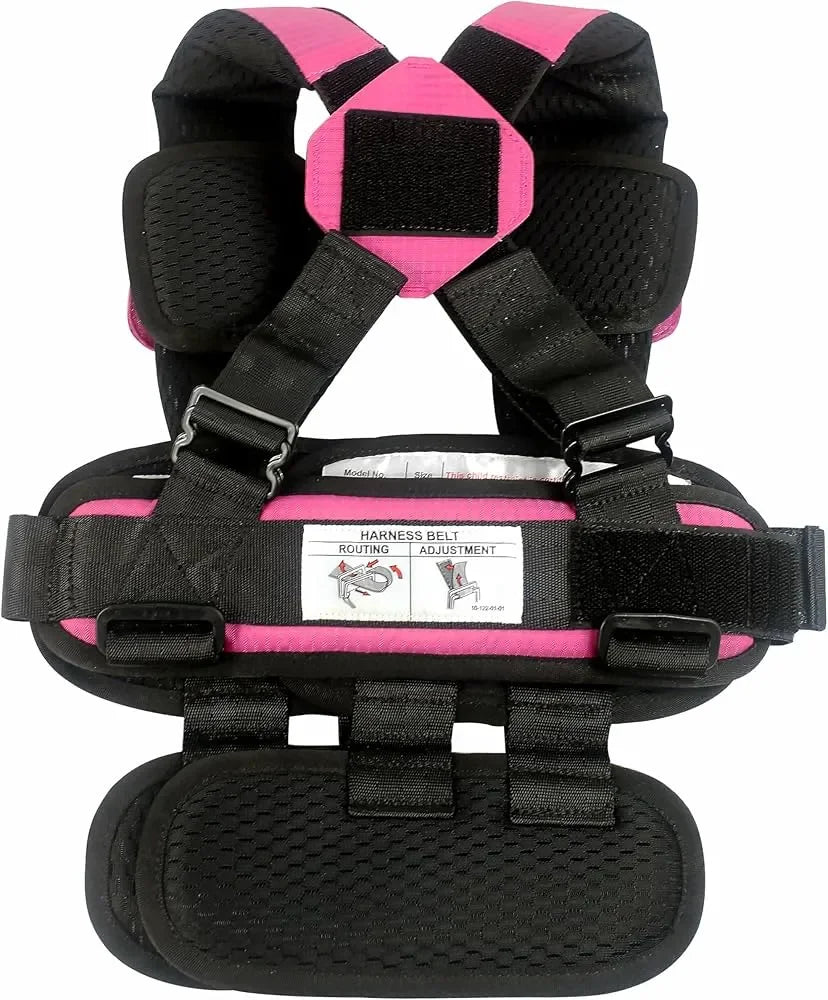 RideSafer Lightweight, Compact, Portable Car Seat in Pink Large