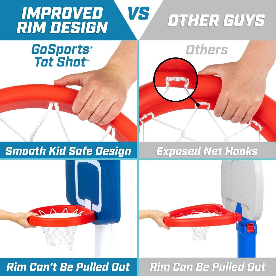 NEW GoSports Tot Shot Modern Basketball Hoop