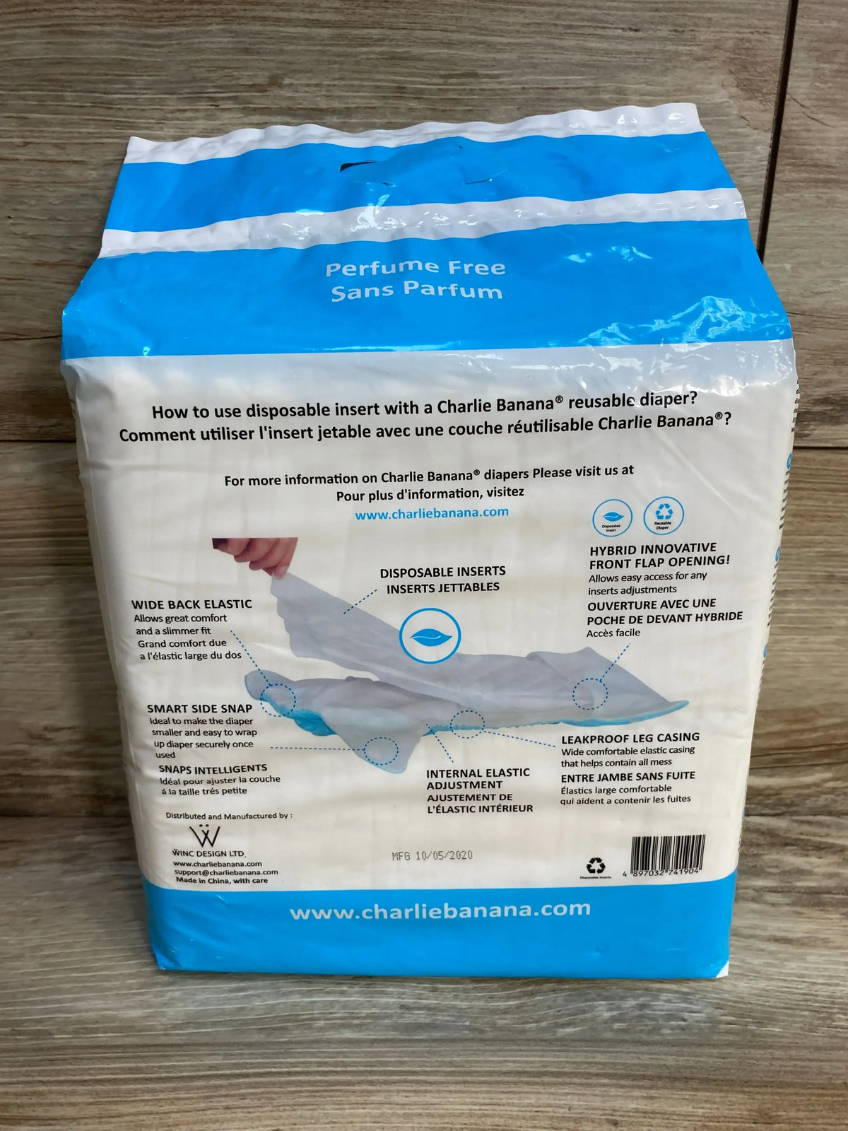 NEW Charlie Banana Disposable Cotton Diaper Inserts - 32ct - Me n Mommy To Be