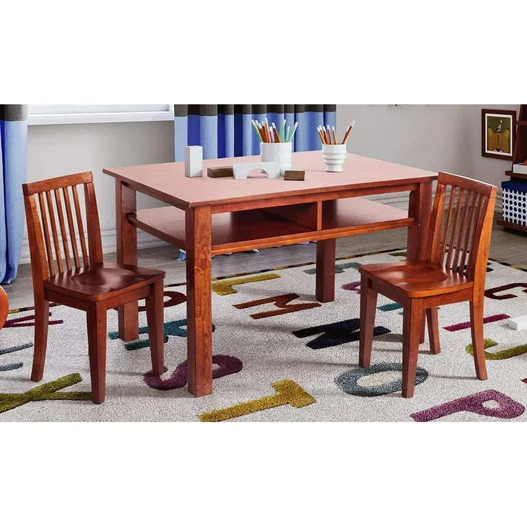 NEW Newton Kids Wooden Table & Two Chairs Set in Espresso