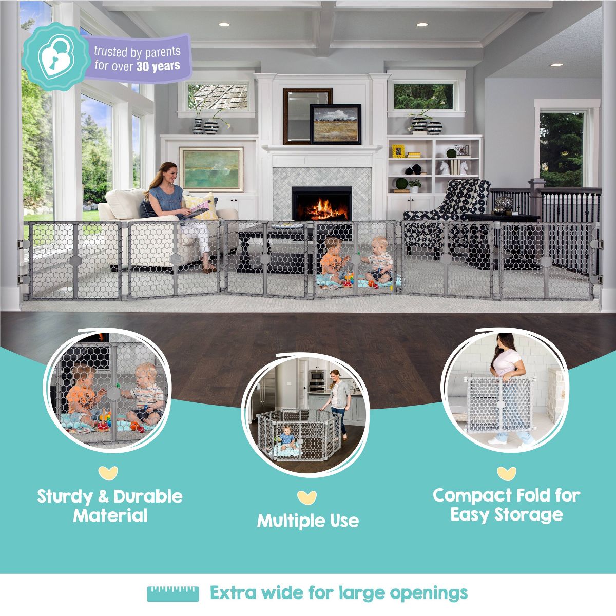 Regalo 2-in-1 Plastic Play Yard & Safety Gate