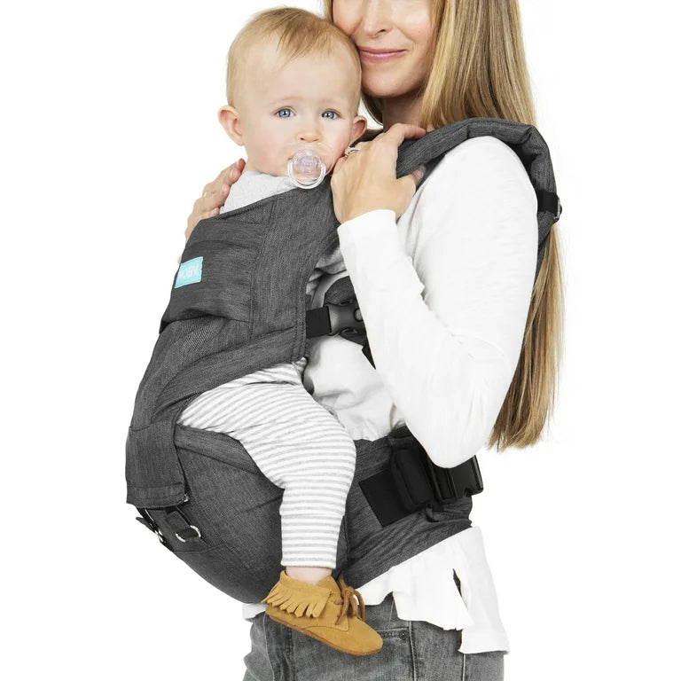 Moby 2-in-1 Baby Carrier + Hip Seat, Grey