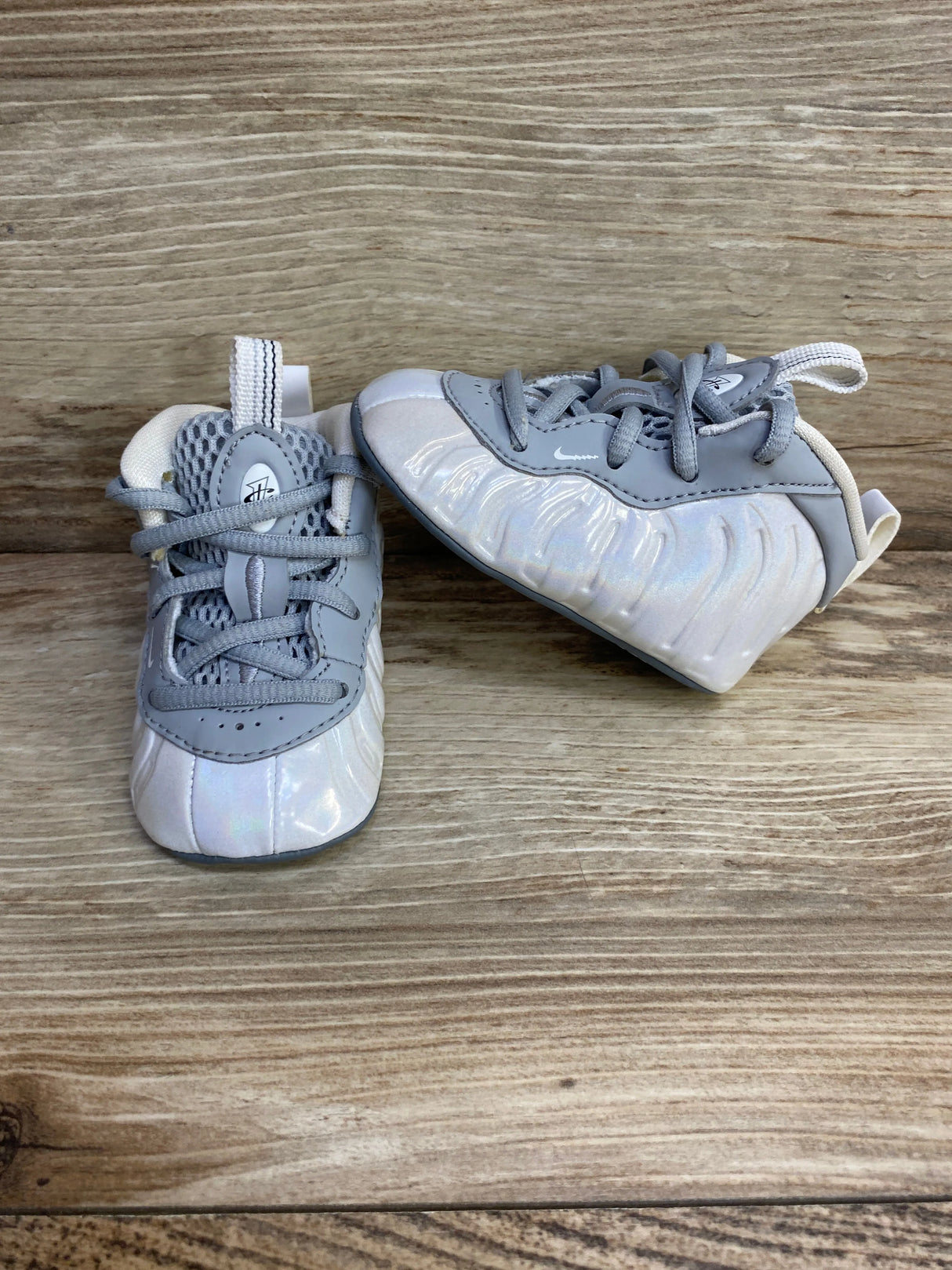 Nike Little Posite One Crib 'Light Solar Flare Heather' Sneakers sz 3c - Me n Mommy To Be