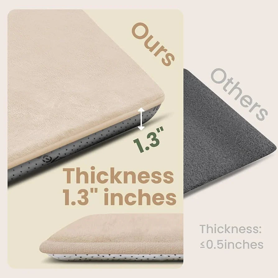 NEW HulooSleep Elasti-Foam Play Mat, Beige 50in x 50in