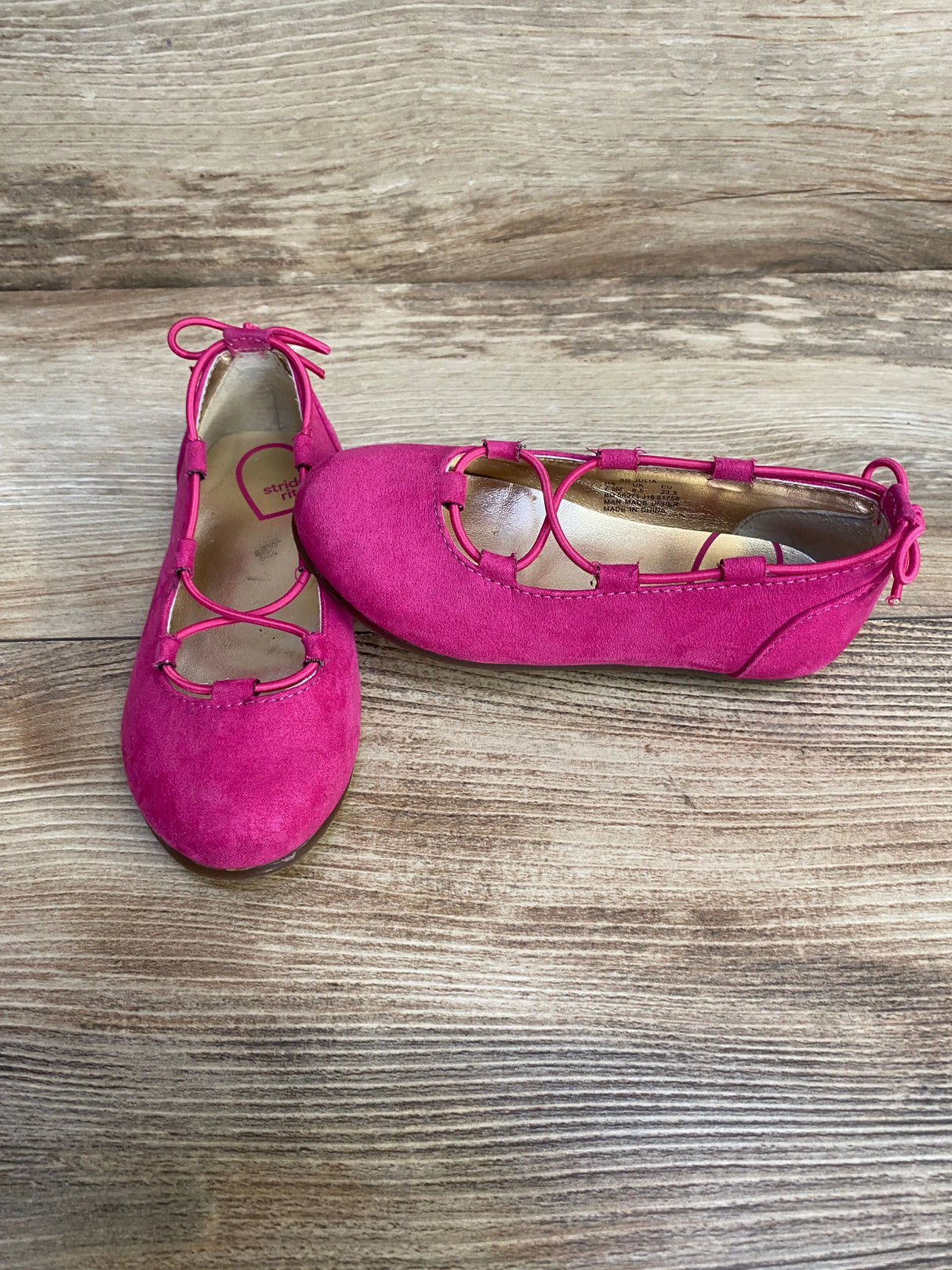 Stride Rite Julia Pink Velour Ballet Flat sz 7.5c - Me n Mommy To Be