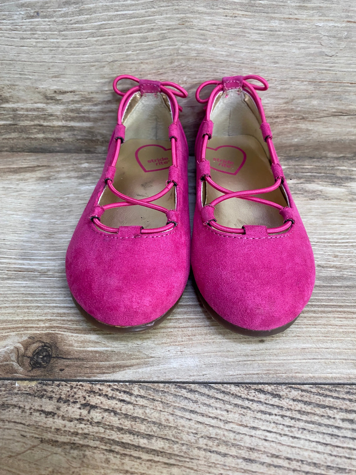 Stride Rite Julia Pink Velour Ballet Flat sz 7.5c - Me n Mommy To Be