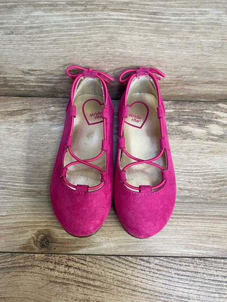 Stride Rite Julia Pink Velour Ballet Flat sz 7.5c - Me n Mommy To Be