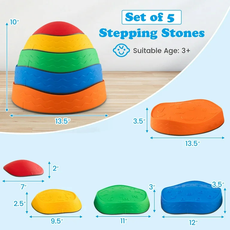 Gymax Balance Stepping Stones 5pc