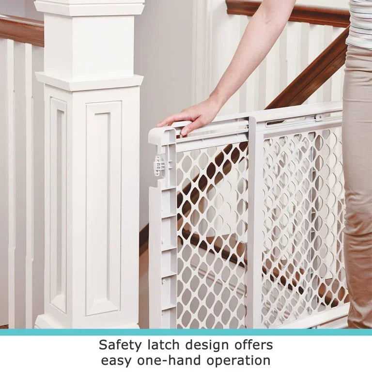 Toddleroo by North States Stairway Secure Baby Gate Ivory 27-41''