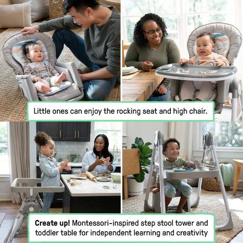 NEW Ingenuity Proper Positioner Create Up Multi-Mode Folding High Chair in Soulful Skies