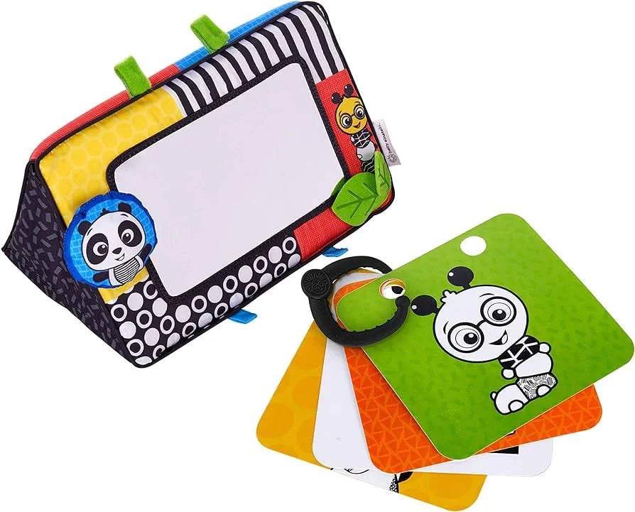 NEW Baby Einstein Flip For Art High Contrast Floor Activity Mirror with Take Along Cards