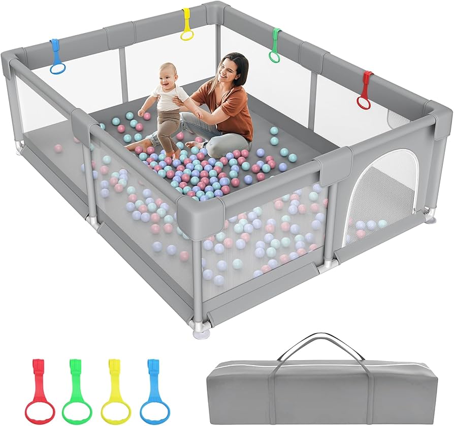 Synue Domivska Extra Large Baby Playpen Grey