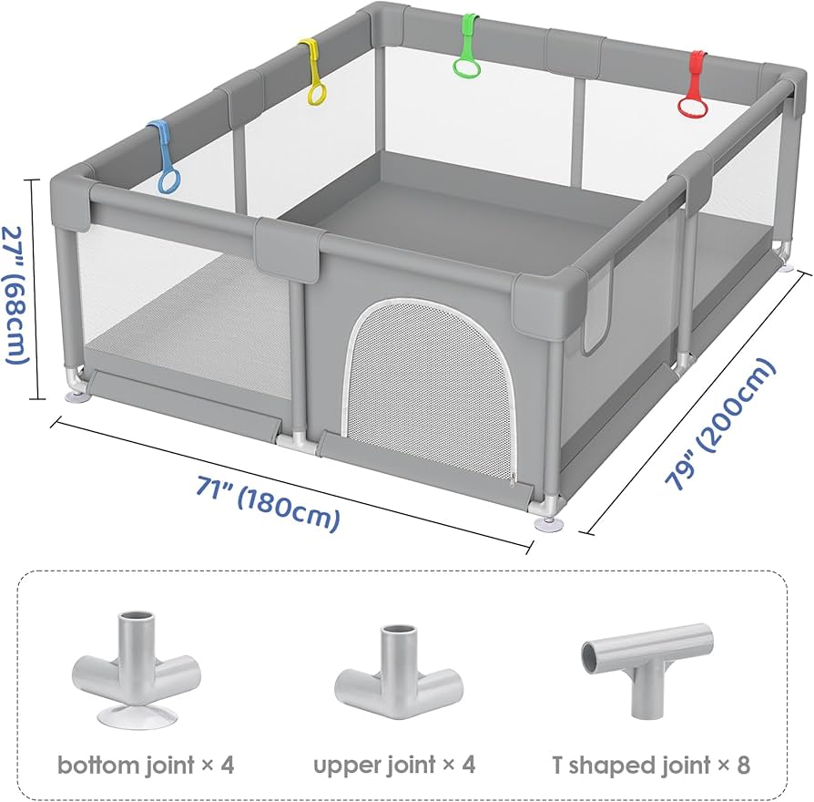 Synue Domivska Extra Large Baby Playpen Grey