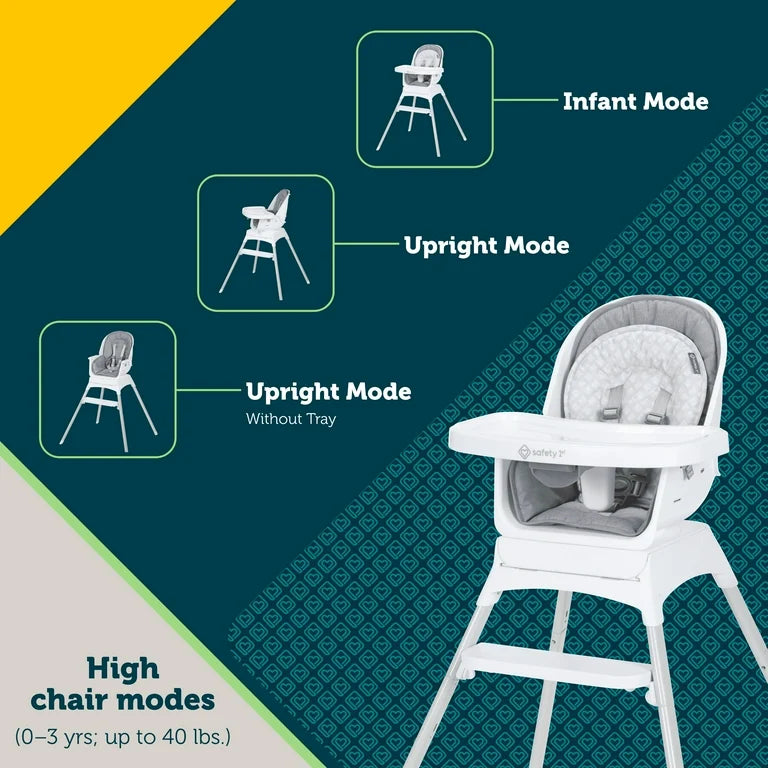 Safety 1st Grow and Go Rotating High Chair in French Gray