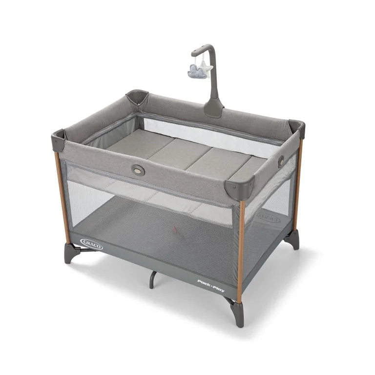 NEW Graco On the Go Zip DLX Travel Playard in Parker Gray