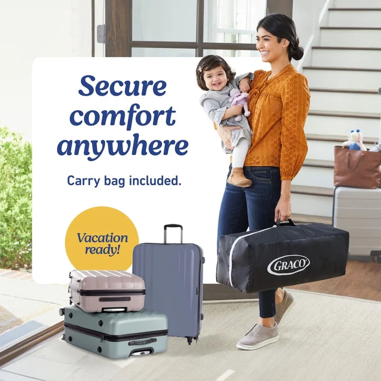NEW Graco On the Go Zip DLX Travel Playard in Parker Gray