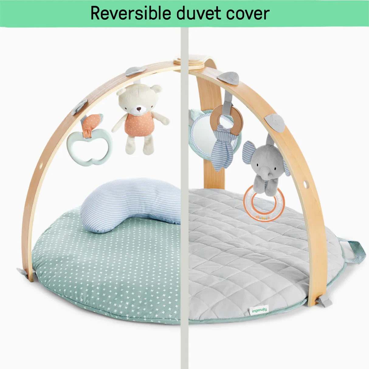 NEW Ingenuity Cozy Spot Reversible Duvet Activity Gym in Loamy