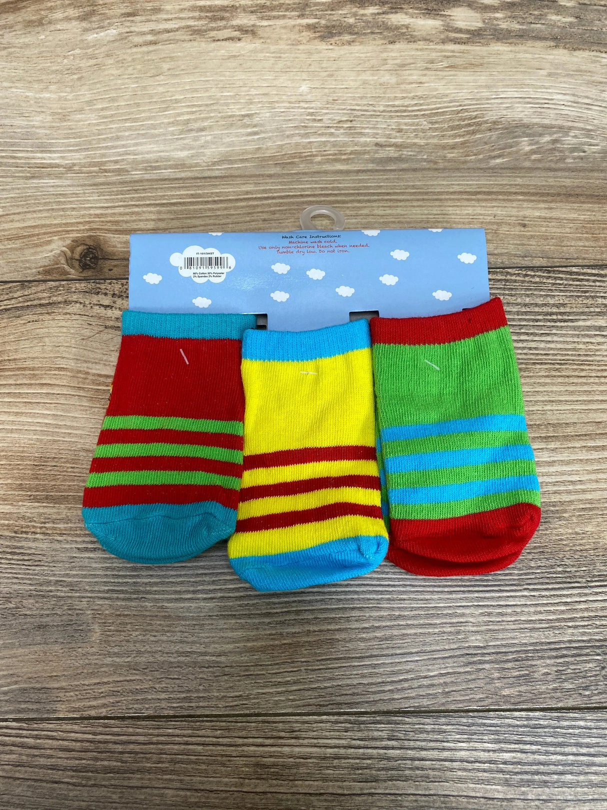 NEW 3pk Monster Face Baby Socks sz 0-12m - Me n Mommy To Be