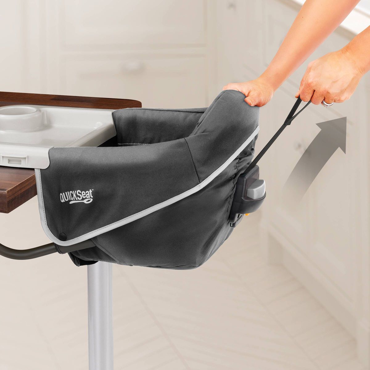 Chicco QuickSeat Hook-On High Chair, Black, up to 37lbs