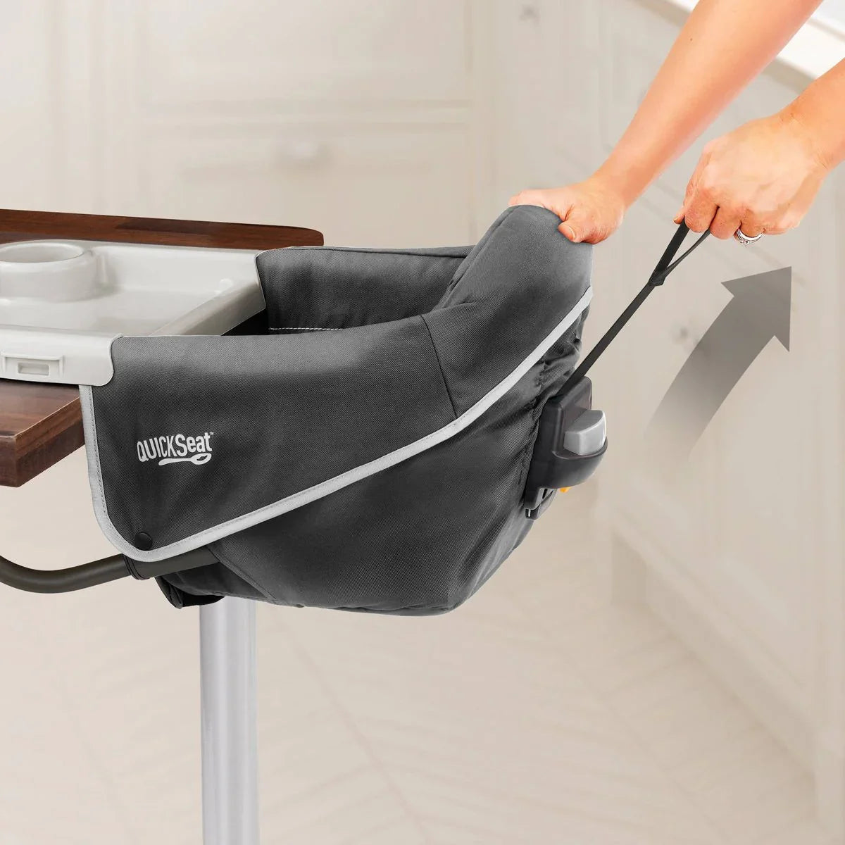 Chicco QuickSeat Hook-On High Chair, Black, up to 37lbs