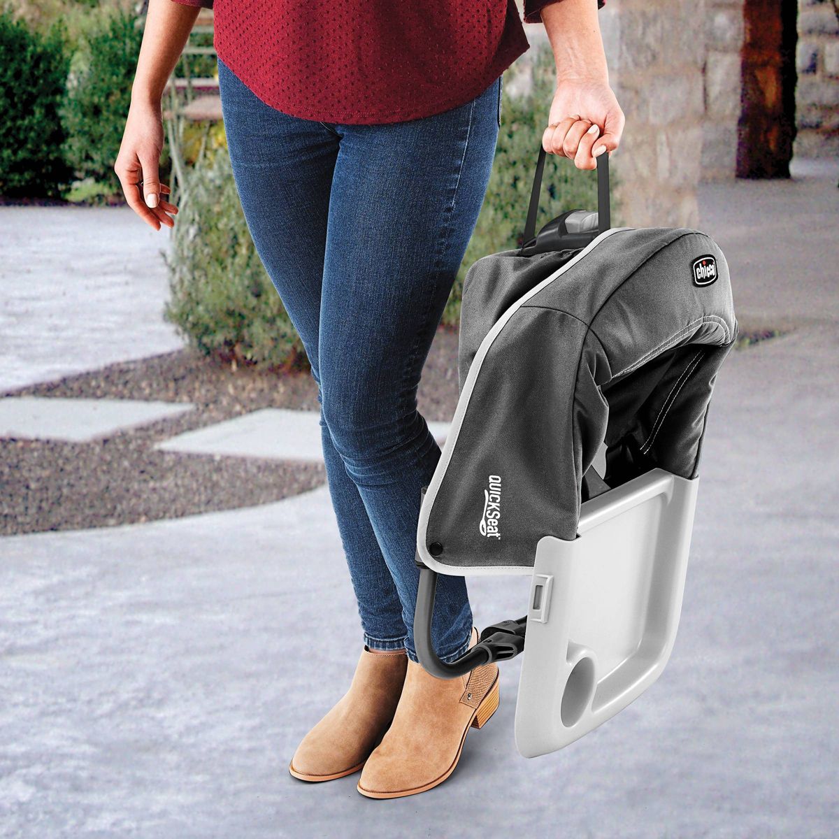 Chicco QuickSeat Hook-On High Chair, Black, up to 37lbs