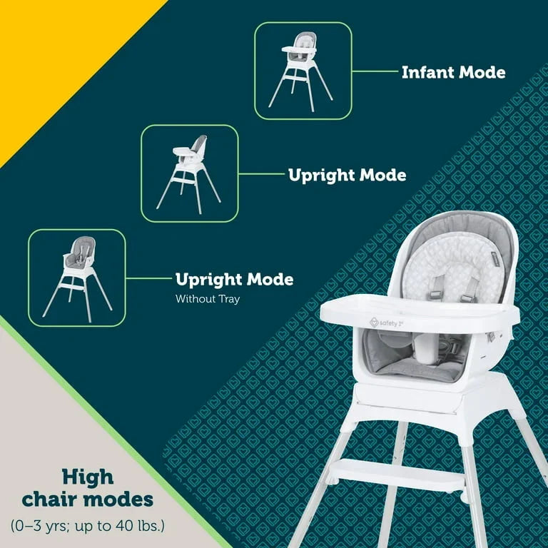 NWOT Safety 1st Grow and Go Rotating High Chair in French Gray