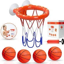 NEW Marppy Bath Toys Basketball Hoop Set