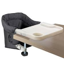 Toogel Portable Hook On High Chair with Tray, Grey 6-36m