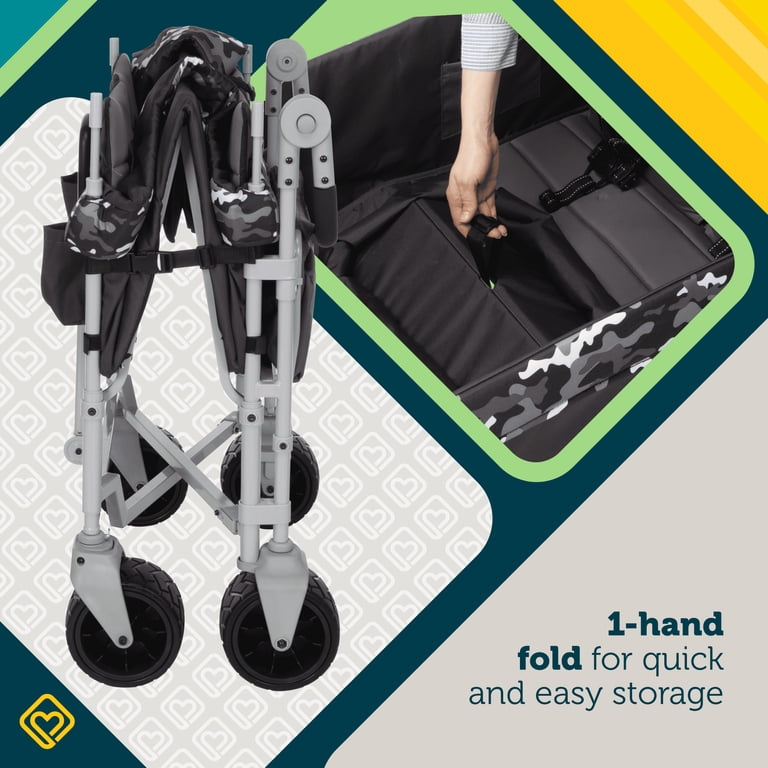 NEW Safety 1st Summit Sprint Quad Wagon Stroller 4 Seater in Charcoal Camo