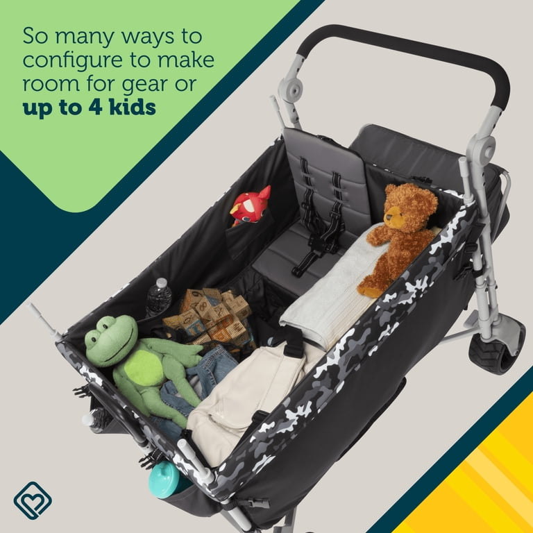 NEW Safety 1st Summit Sprint Quad Wagon Stroller 4 Seater in Charcoal Camo