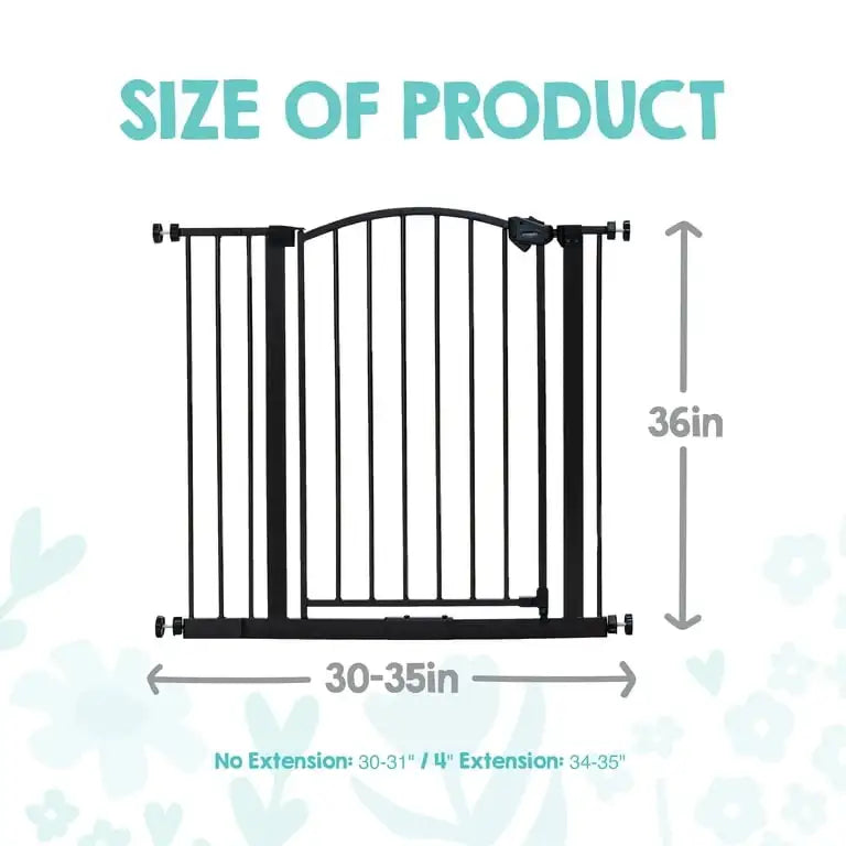 Regalo 36'' Extra Tall Arched Safety Gate Bronze 30-35" *