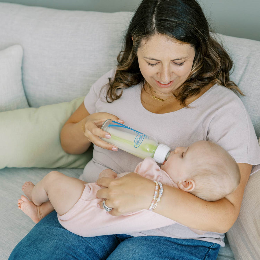 NEW Dr. Brown's Anti-Colic Options+ Narrow Glass Baby Bottles with Level 1 Slow Flow Nipple 4pk 8oz