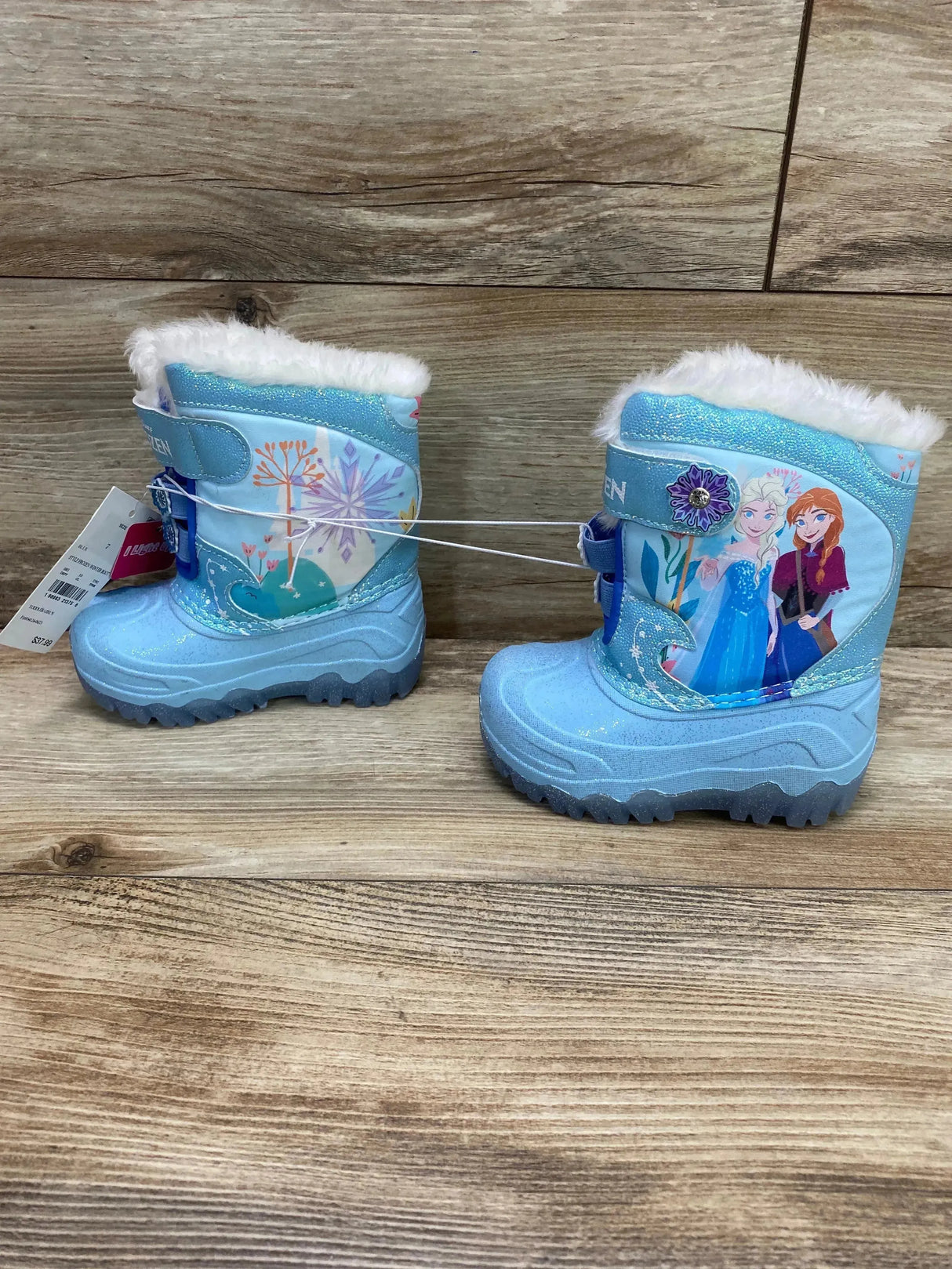 NEW Toddler Girls' Frozen Light-Up Winter Snow Boots sz 7c - Me n Mommy To Be