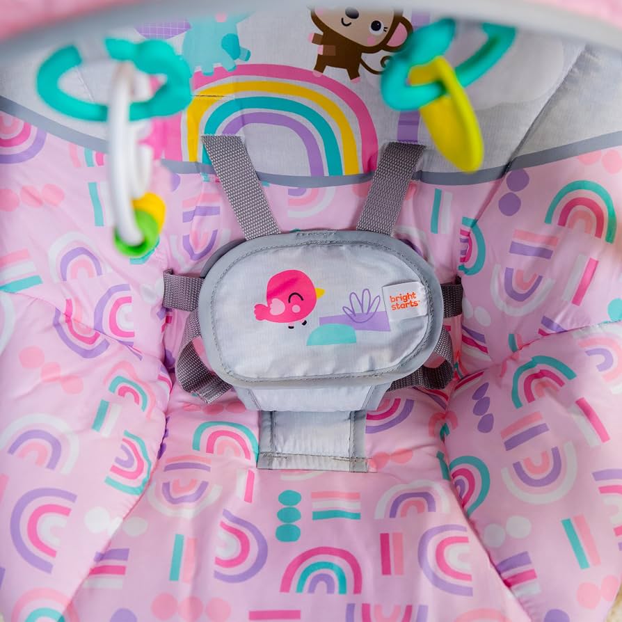 NEW Bright Starts Pink Paradise Portable Swing