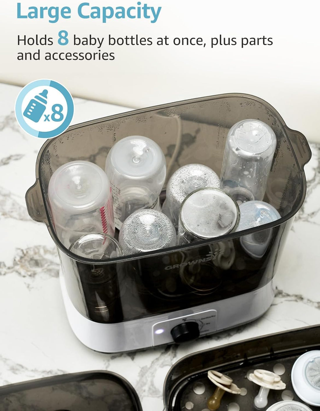 NEW GROWNSY Electrical Steam Bottle Sterilizer and Dryer