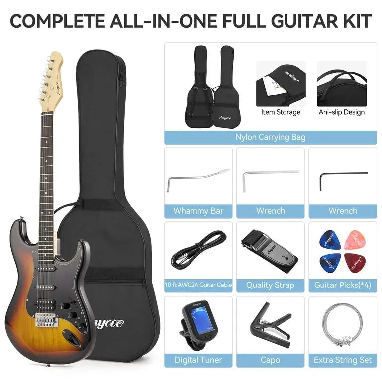 NEW 39" Full Size AMYOVE AMY Electric Guitar and Kit - Me n Mommy To Be