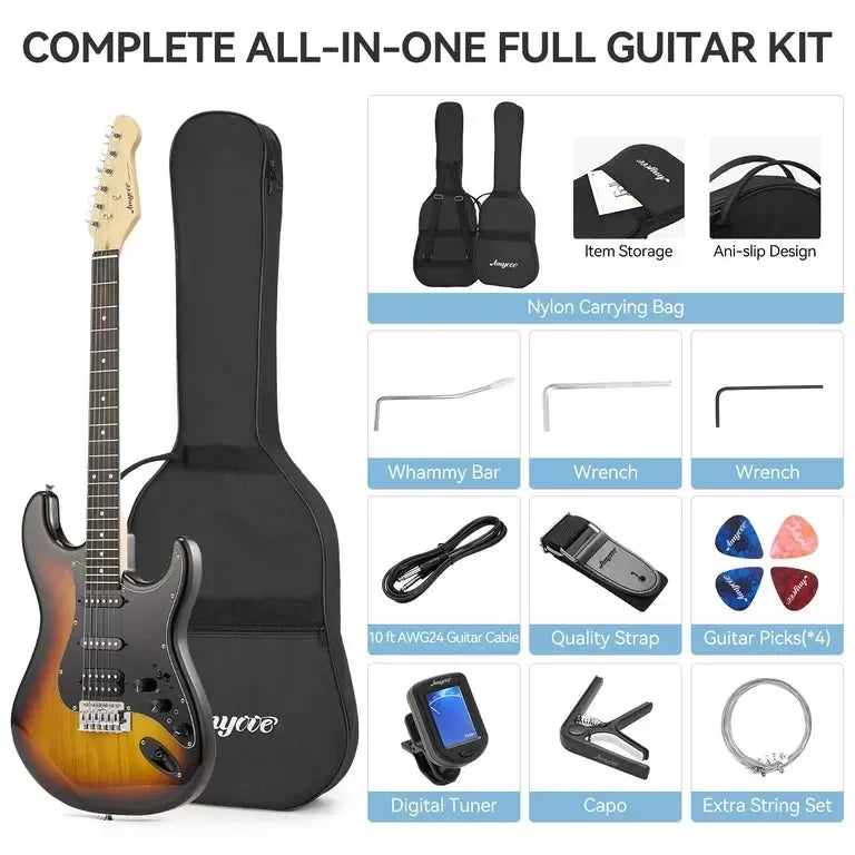 NEW 39" Full Size AMYOVE AMY Electric Guitar and Kit - Me n Mommy To Be