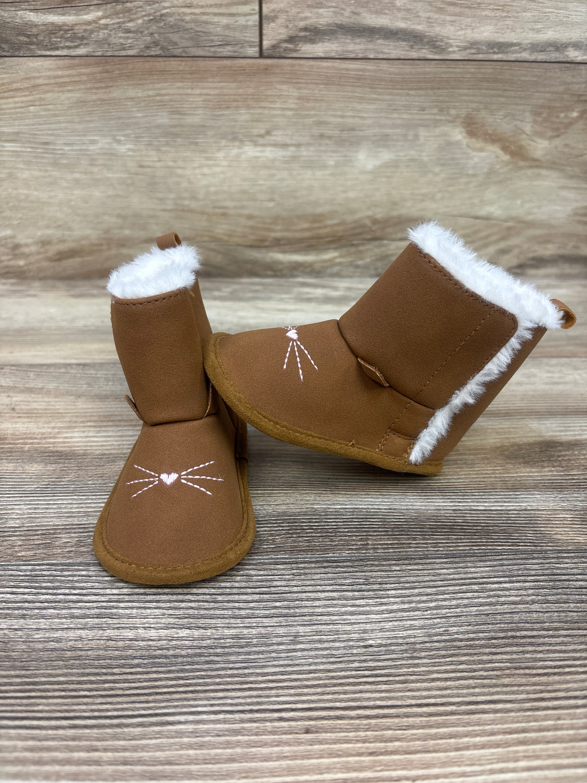 Carter's Faux Fur Kitten Boots Brown sz 3c