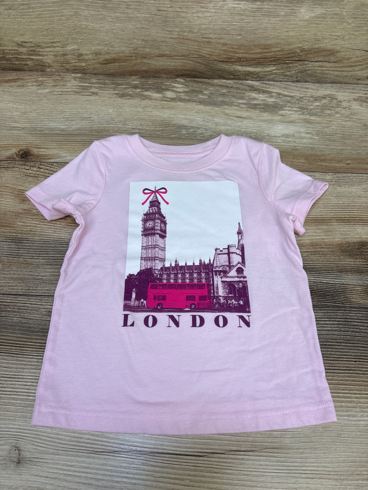 Cat & Jack London Shirt Pink sz 2T