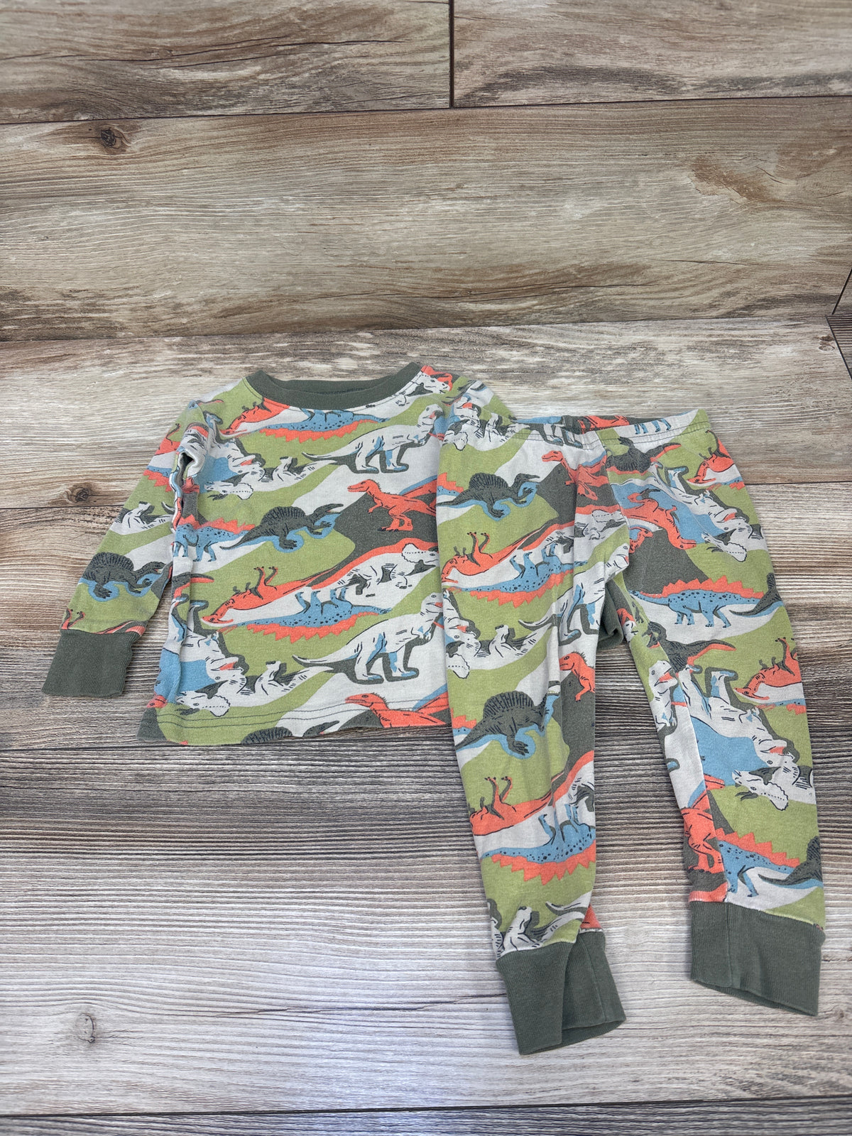 Carter's 2pc Dino Pajama Set Green sz 18m