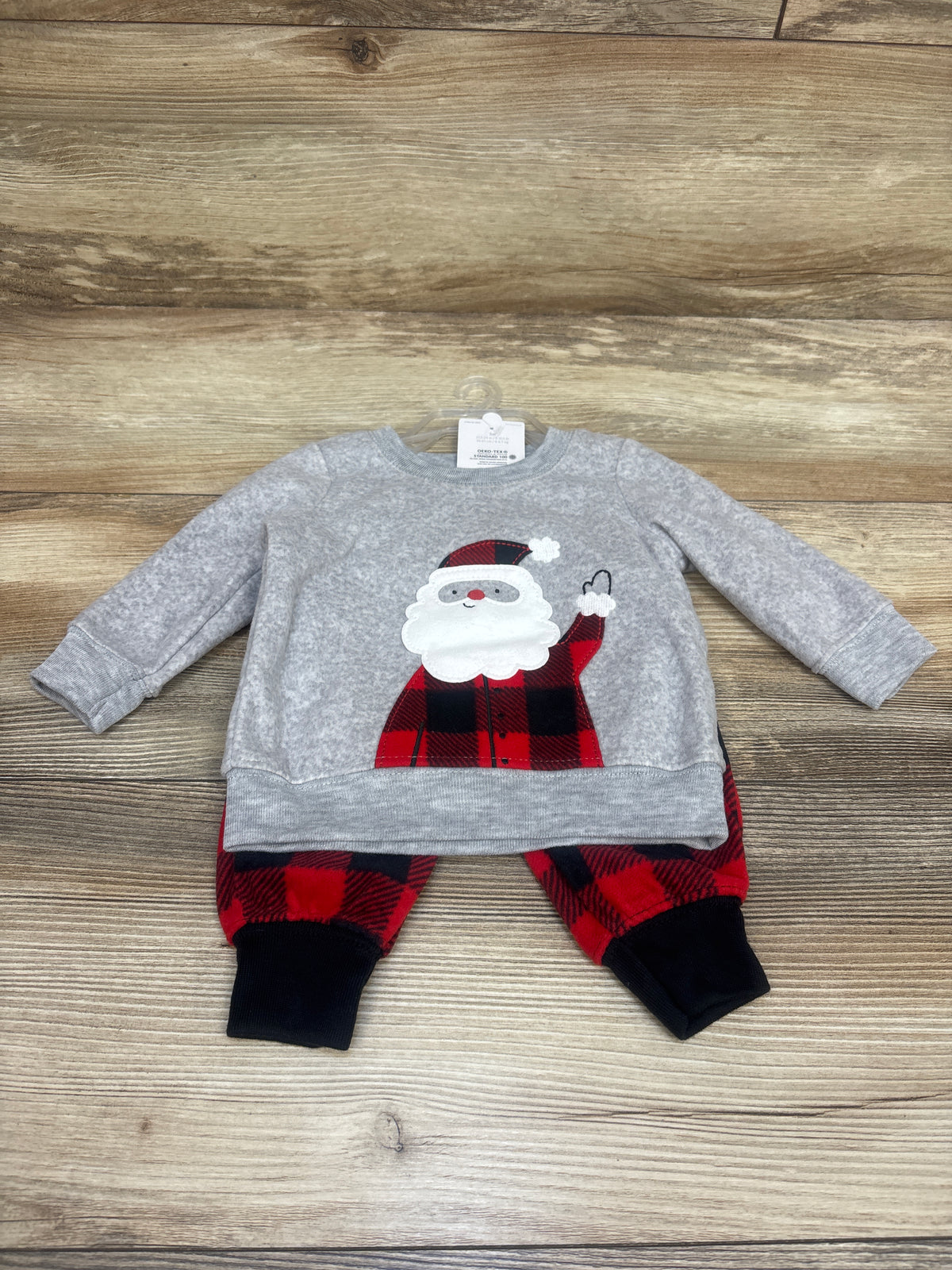 NEW Just One You 2pc Santa Sweatshirt & Pants Set Grey sz 3m