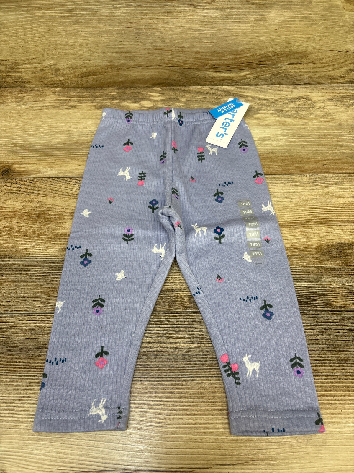 NEW Carter's Ribbed Leggings Blue sz 18m