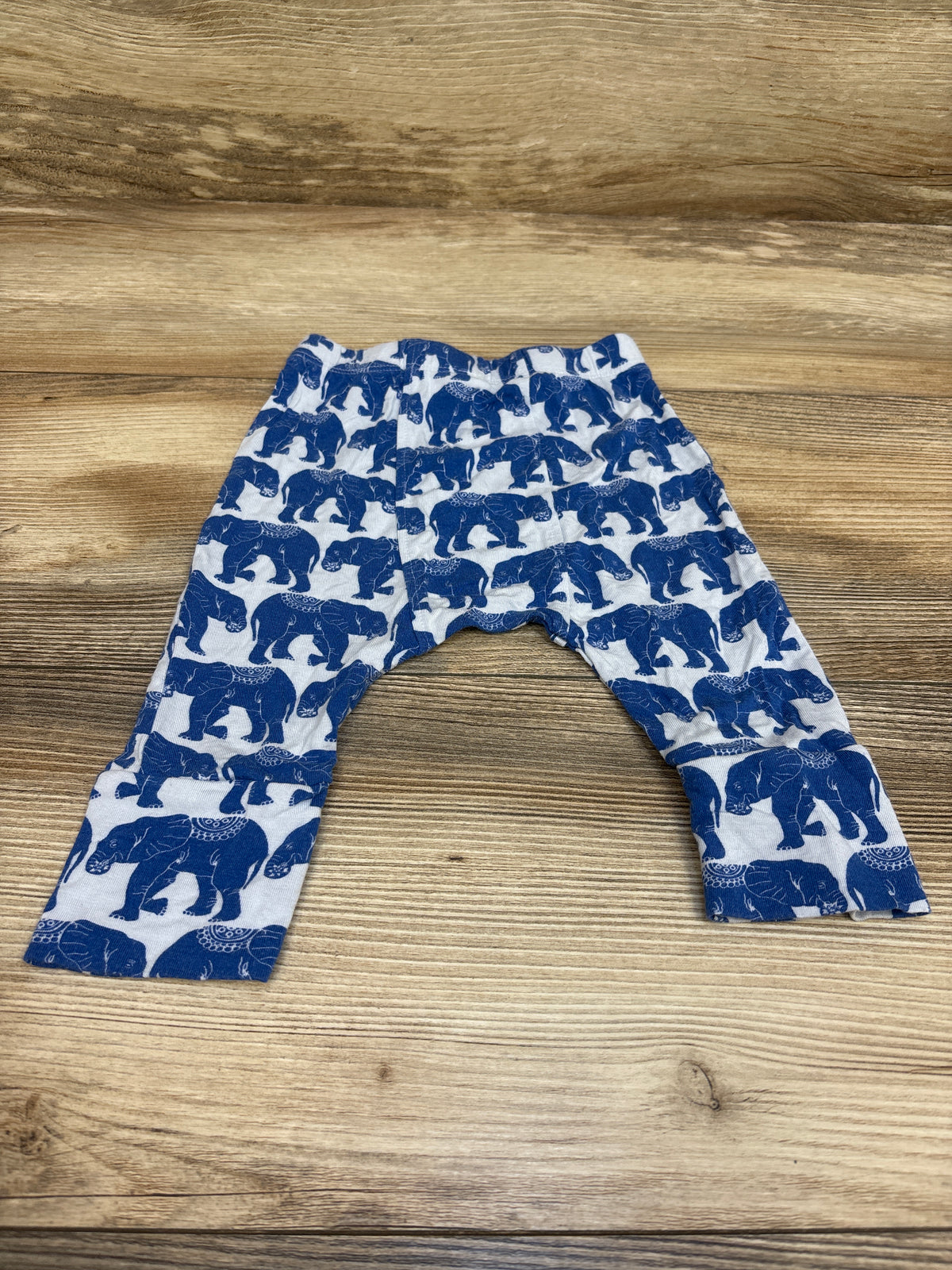 Kate Quinn Bamboo Elephant Print Pants Blue sz 3-6m