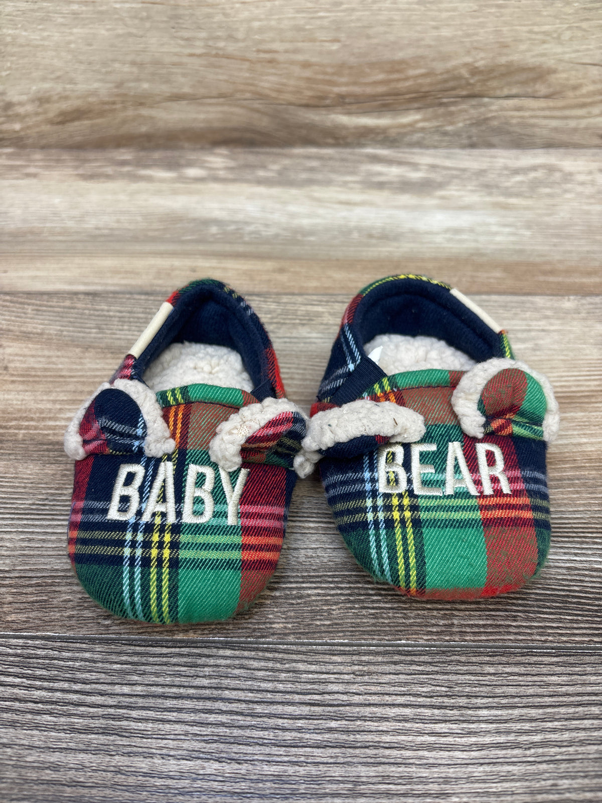 Dearfoams Baby Bear Slippers sz 3-4c