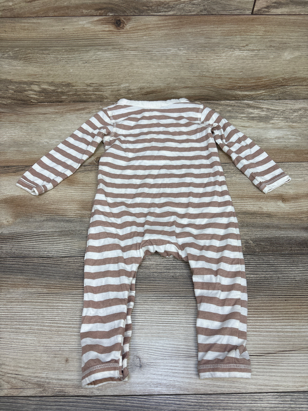 Nordstrom Striped Henley Coverall Tan sz 9m