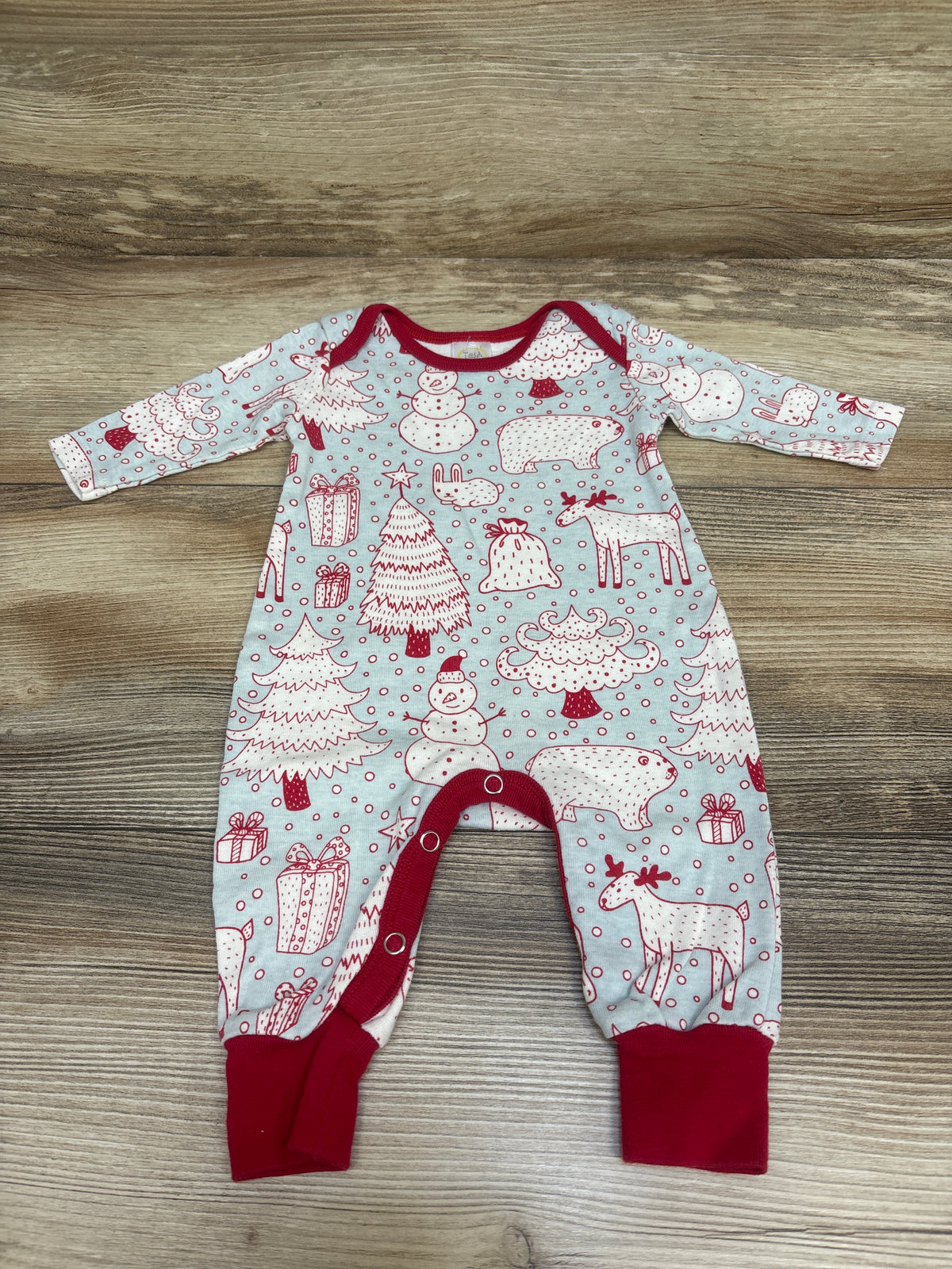 Tesa Babe Snowman Christmas Coverall Blue sz 0-3m