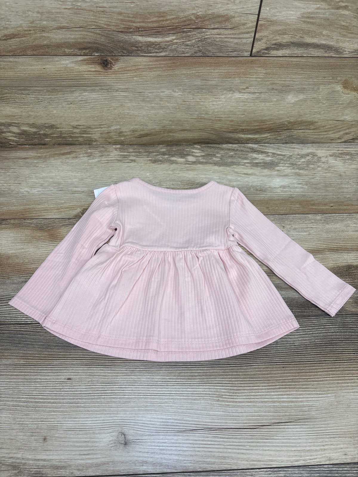 NEW Carter's Ribbed Long Sleeve Peplum Top Pink sz 12m