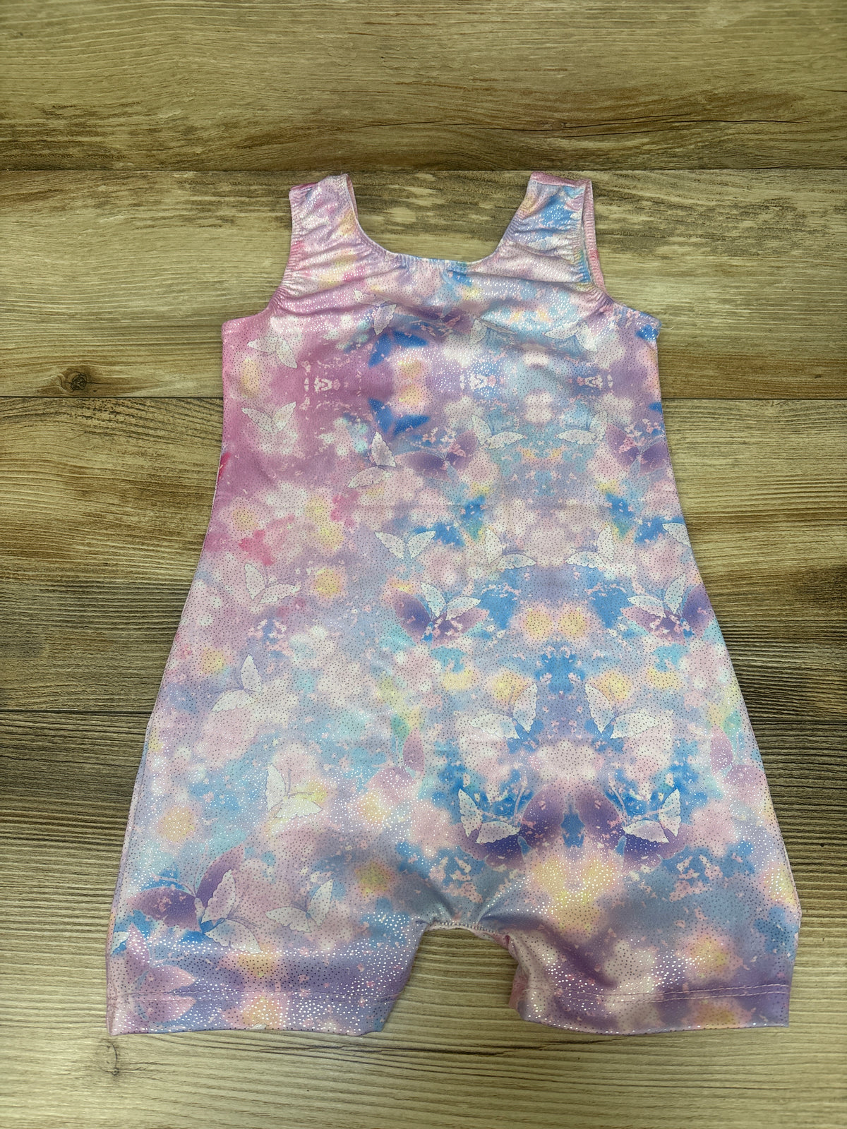 Butterfly Print Gymnastics Leotard Pink sz 4/5T