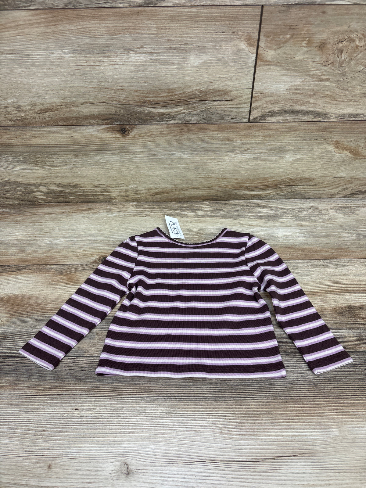 NEW Children's Place Long Sleeve Striped Shirt Brown sz 12-18m