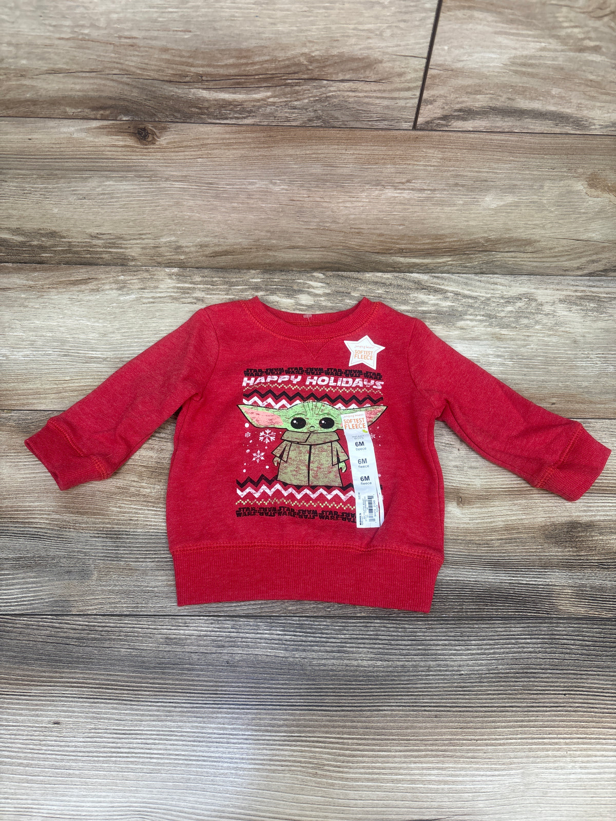 NEW Jumping Beans x Star Wars Happy Holidays Sweatshirt Red sz 6m